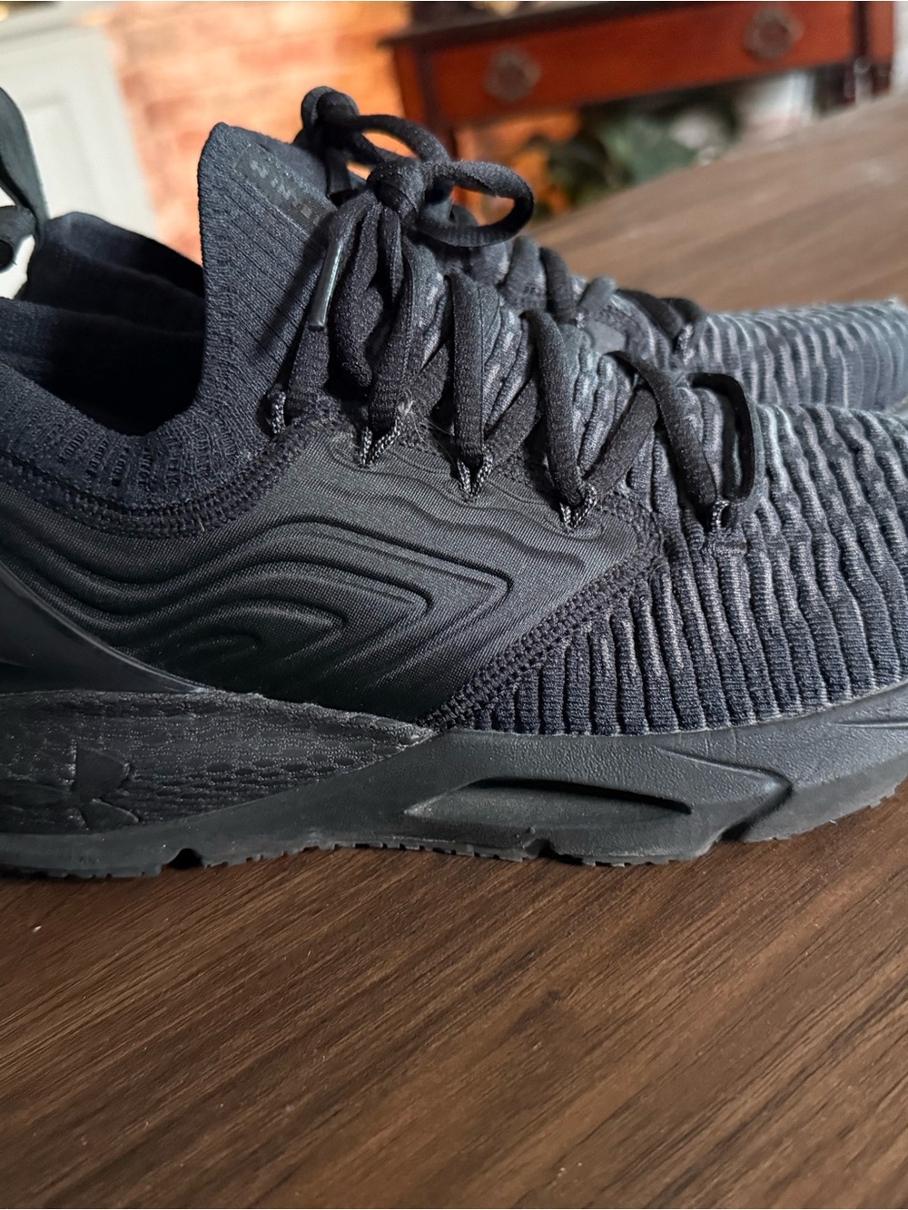 Women's Black Knit Athletic Sneakers - Under Armour